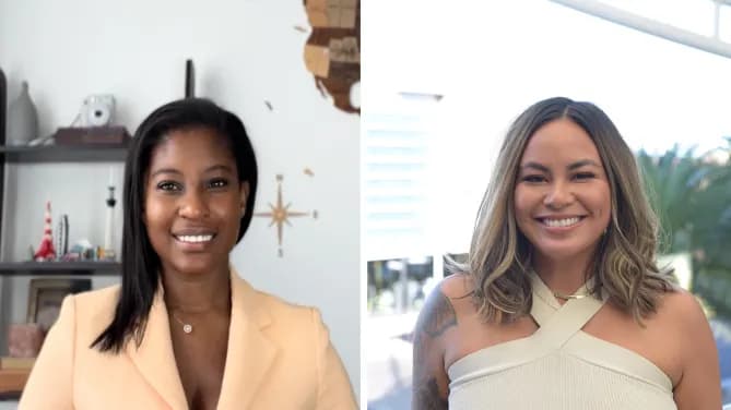 Kymbia Ainsworth, Social Media Specialist, and Teresa Salazar, Employee Engagement Lead. Photos courtesy of Squarespace.