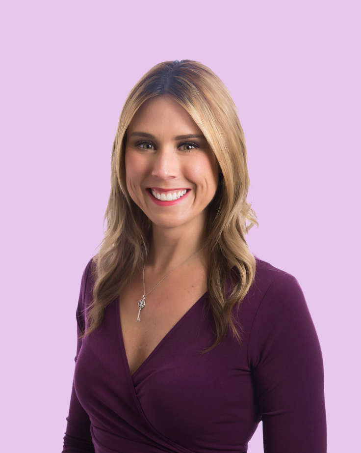 A headshot of Katie Warchol, Financial Advisor at Edward Jones. Click to hear her podcast.